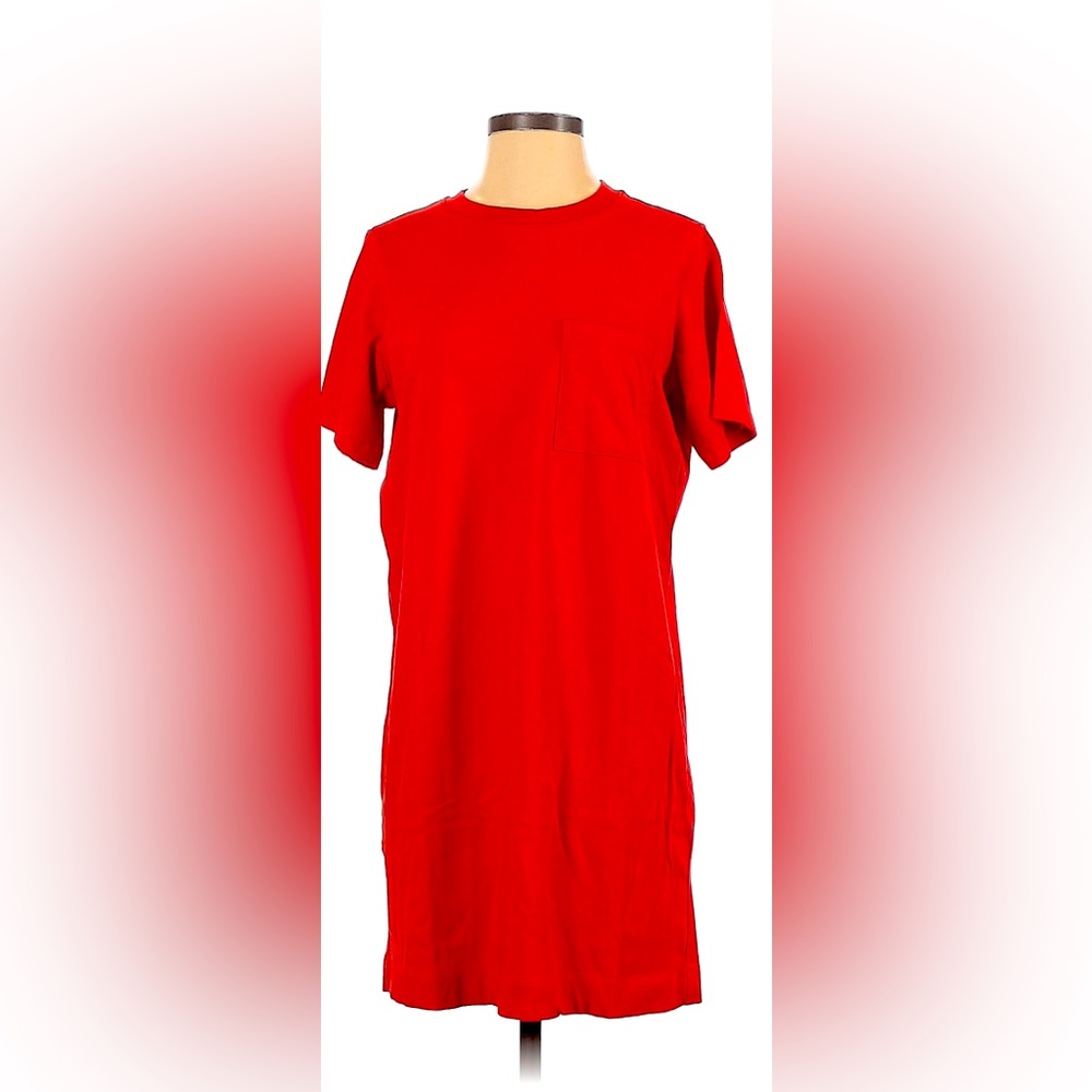 Everlane Red Casual Shirt Dress Size S